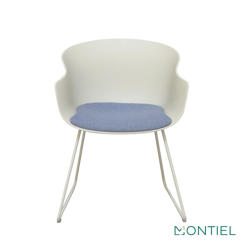 Silla Blanca Confidente Asiento Tela Bai de Ondarreta - Montiel