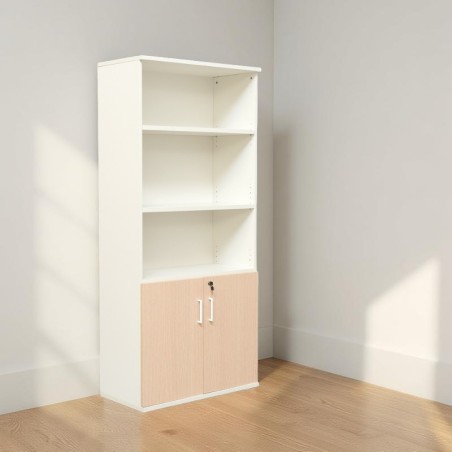 Armario Blanco con Llave y Puertas Bajas de Kunna - Montiel