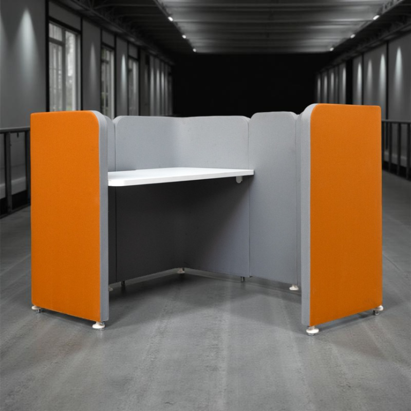 Puesto Call Center Naranja con Divisoria MM1280 - Montiel