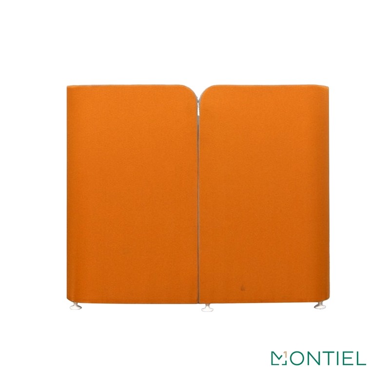 Puesto Call Center Naranja con Divisoria MM1280 - Montiel