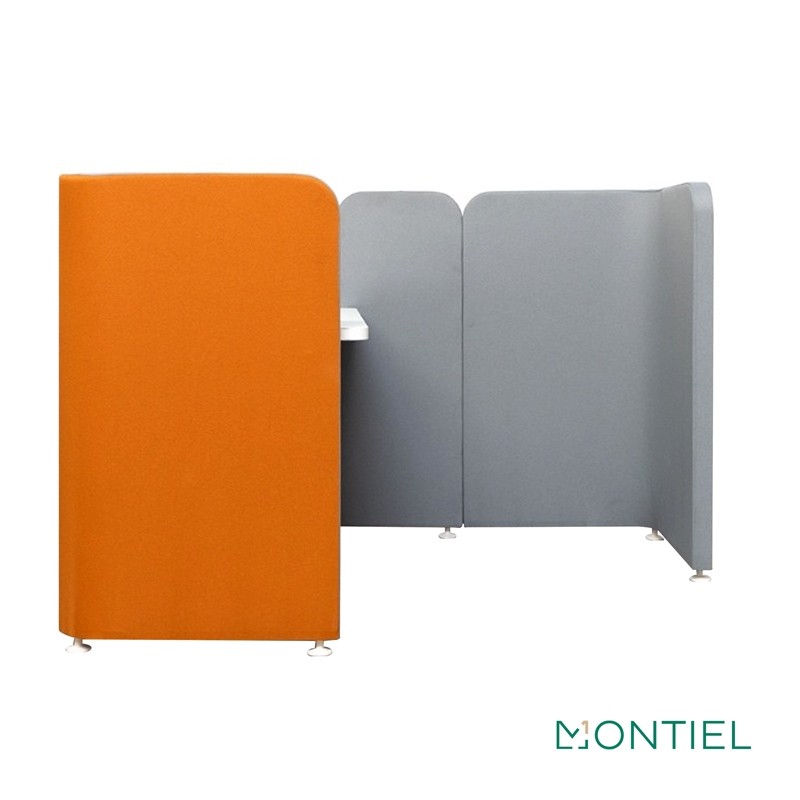Puesto Call Center Naranja con Divisoria MM1280 - Montiel