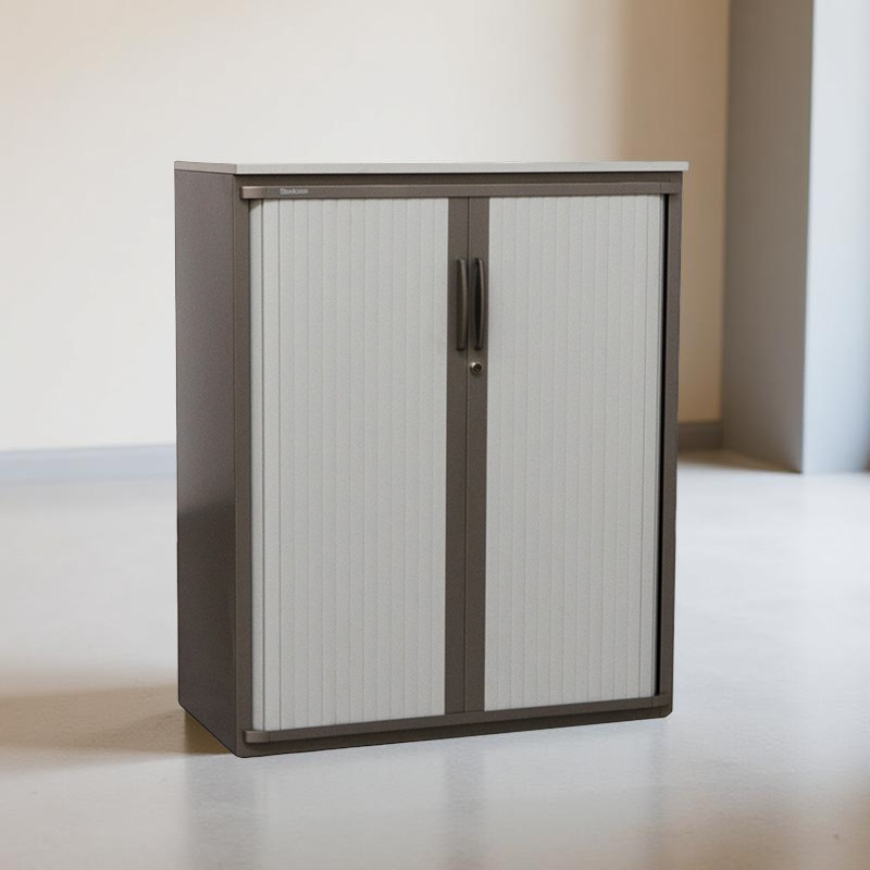 Armario Puertas Persiana Metálico Gris MM - Montiel