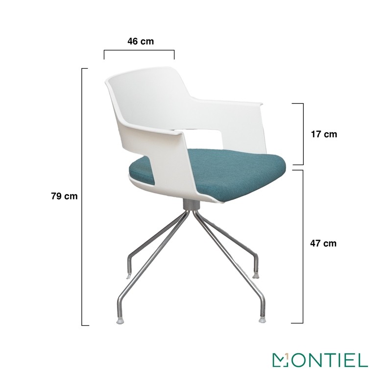 Silla Blanca para Salas de Espera de Forma 5 - Montiel