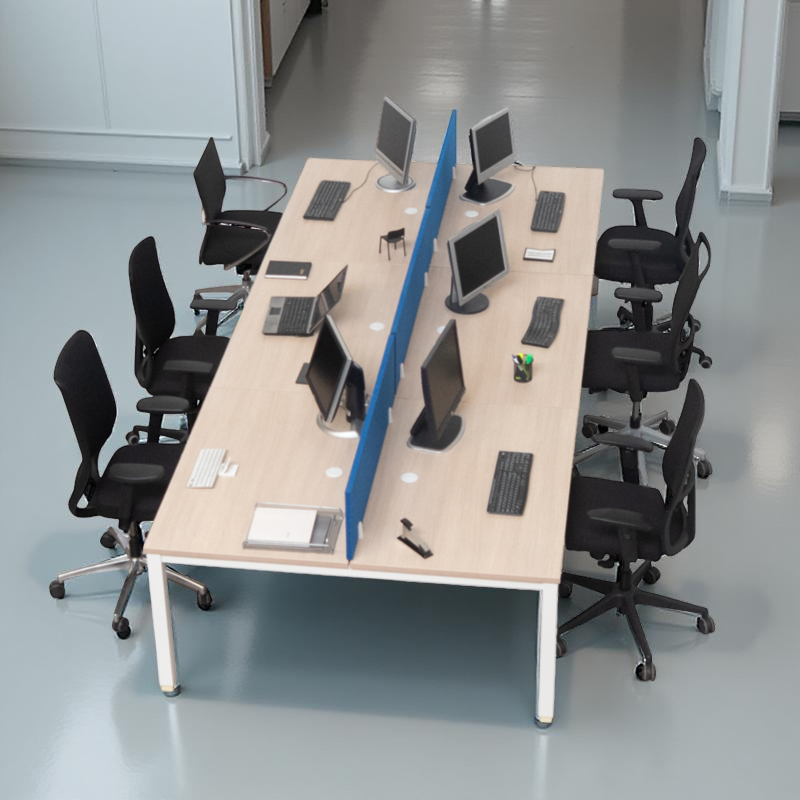 Escritorio Multipuesto Oficina 6 Puestos de Madera - Montiel