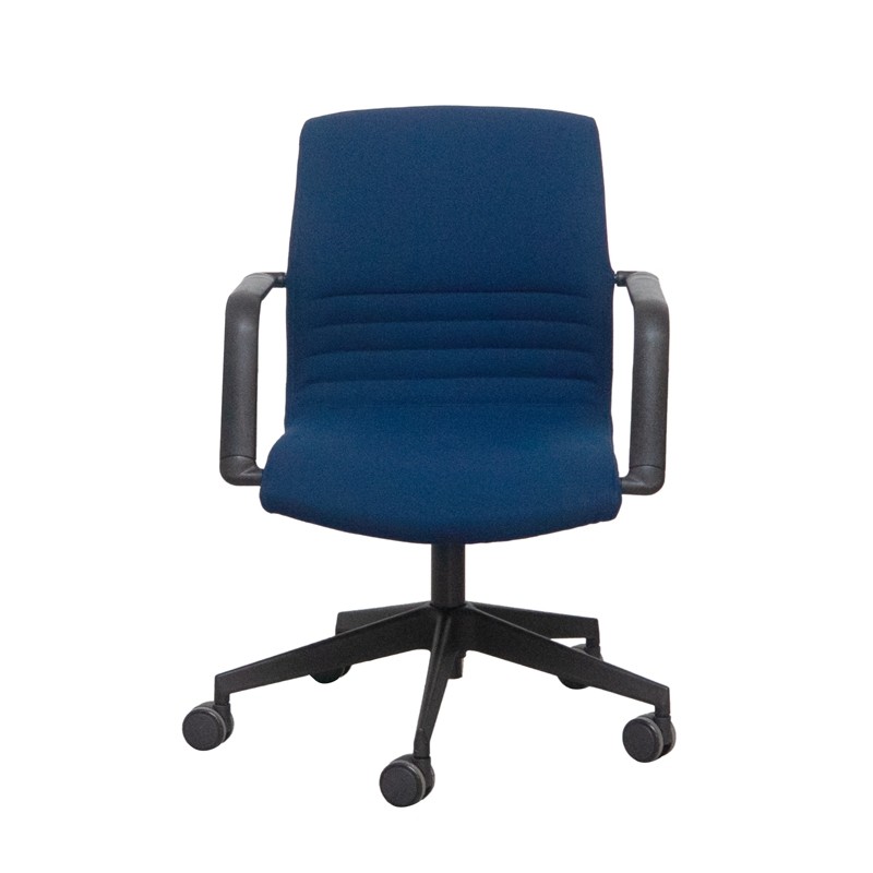 Silla Giratoria Plástico Negro Tapizada de Gil Estevez - Montiel