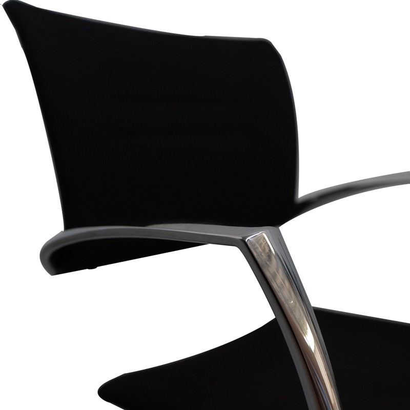 Silla Confidente Oficina Cromada Zas de Dynamobel - Montiel