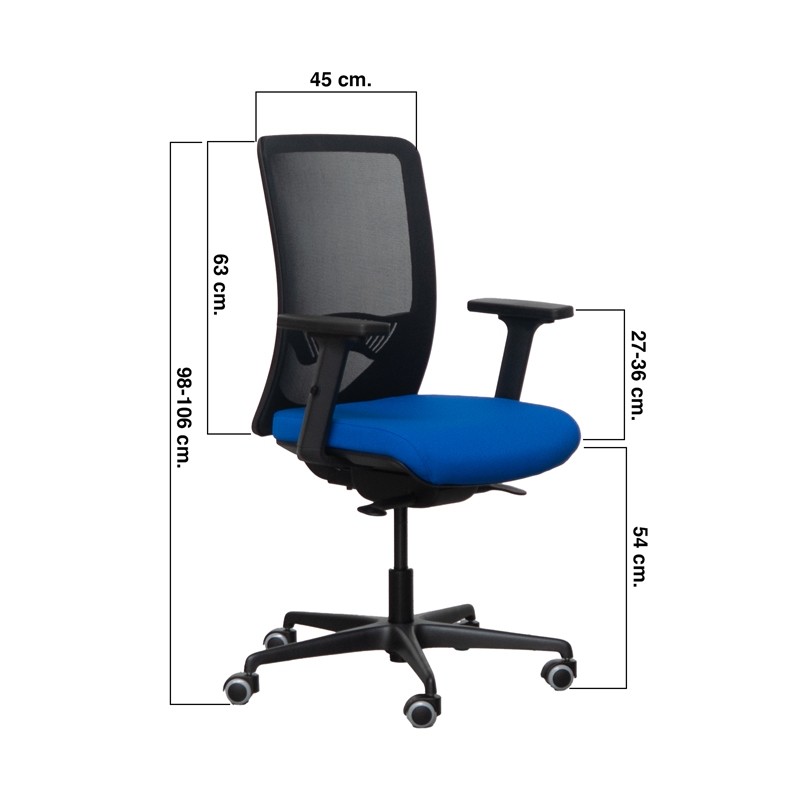 Silla Giratoria Oficina Respaldo Malla DUKE de Kunna - Montiel