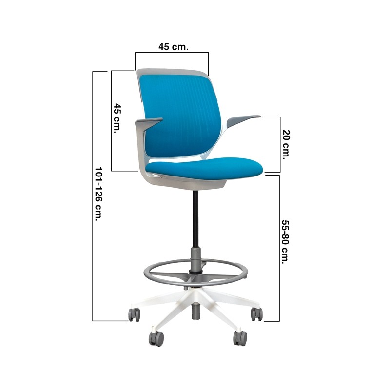 Taburete Salas de Espera Azul Cobi de Steelcase - Montiel