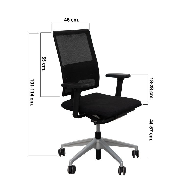 Silla Giratoria Oficina Negra Open Mind de Sedus - Montiel
