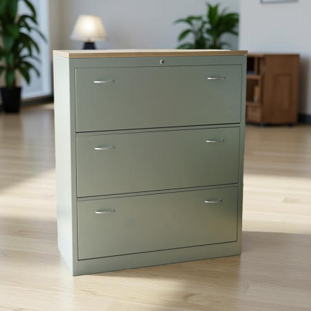 Archivador Gris 3 Cajones Metálico MM1677 de Montiel