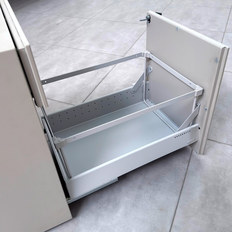 Cajonera Gris Metálica Cajón y Archivo de Temo - Montiel