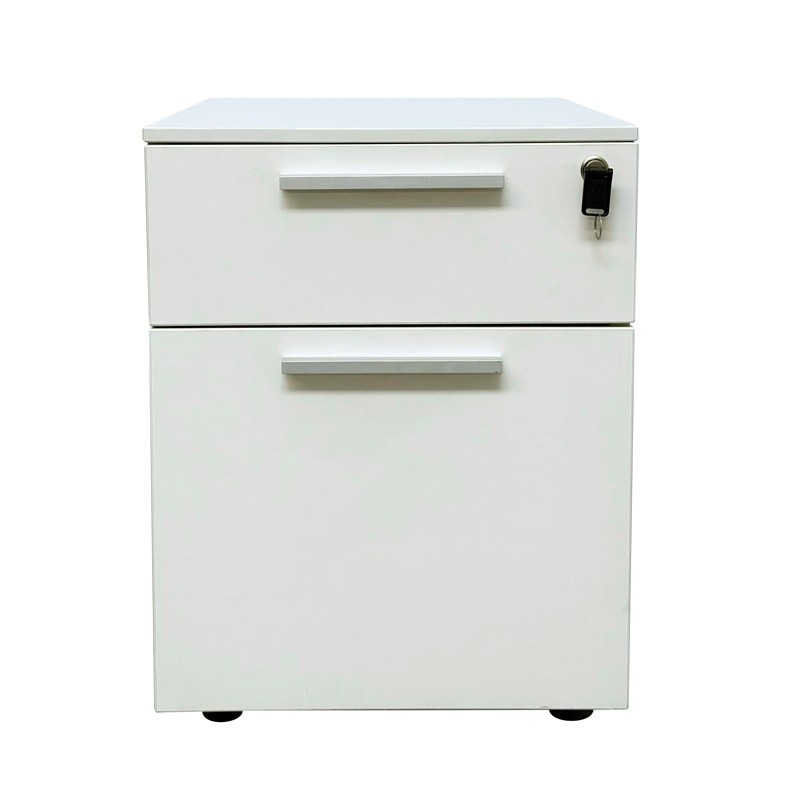 Cajonera Madera Blanca con 2 Cajones de Steelcase - Montiel