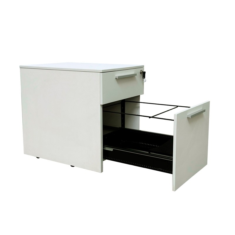 Cajonera Madera Blanca con 2 Cajones de Steelcase - Montiel