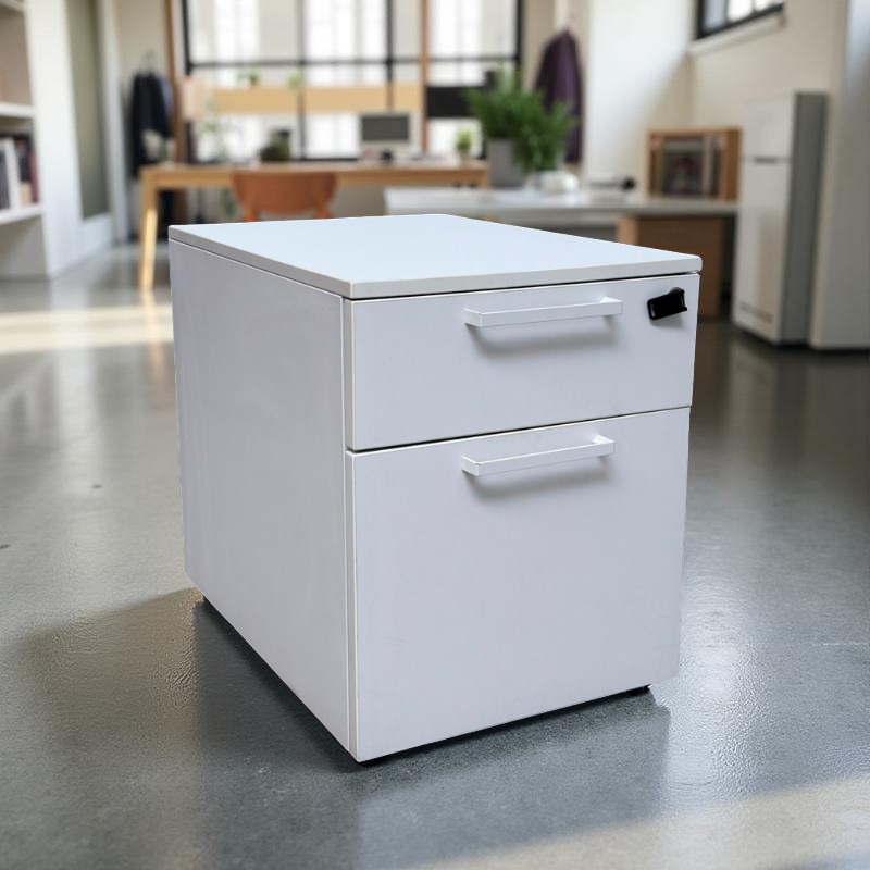 Cajonera Blanca Móvil con Archivador de Steelcase - Montiel