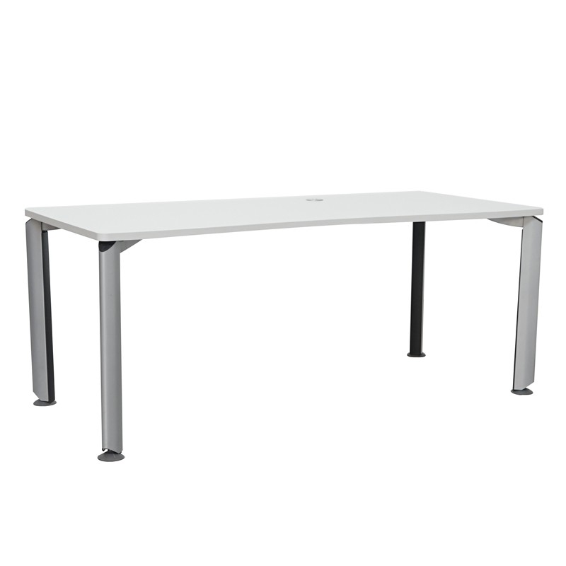 Mesa Madera Blanca con Patas Tubulares MM1681 - Montiel