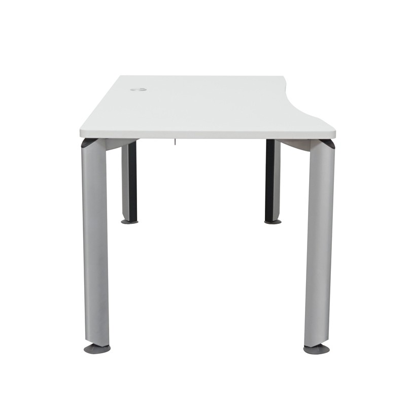 Mesa Madera Blanca con Patas Tubulares MM1681 - Montiel
