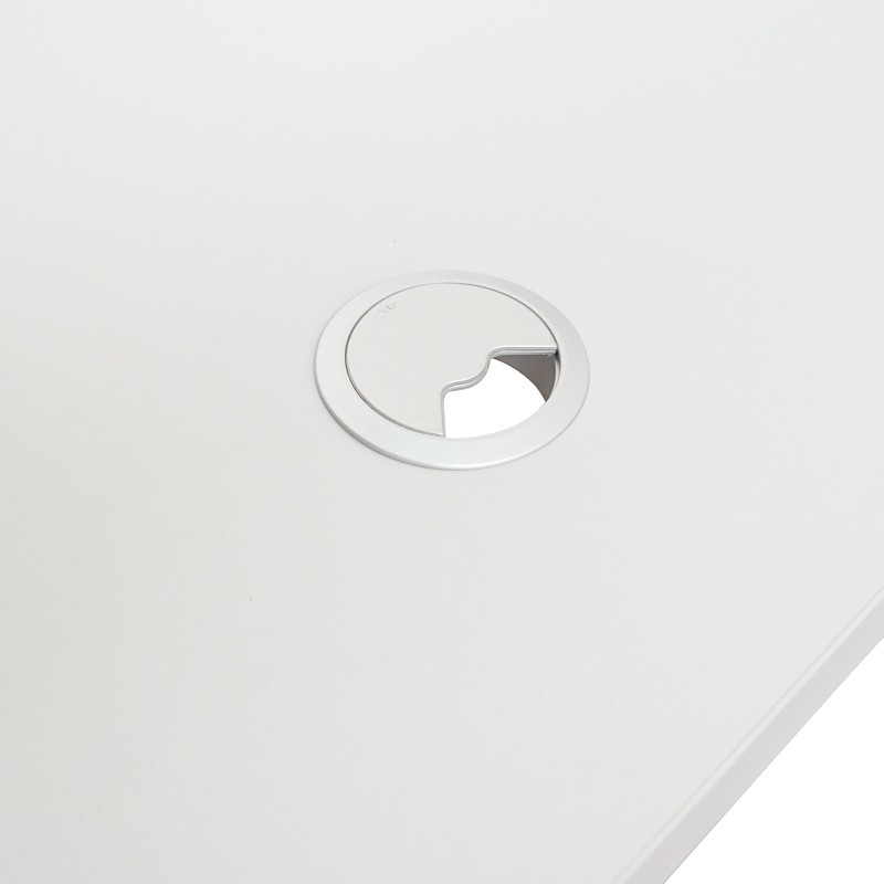 Mesa Madera Blanca con Patas Tubulares MM1681 - Montiel