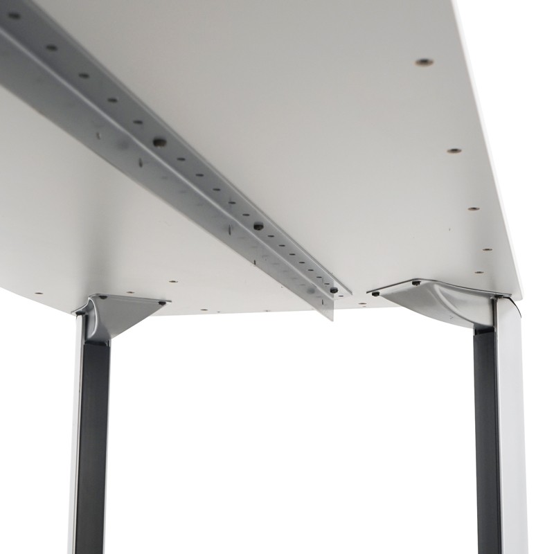 Mesa Madera Blanca con Patas Tubulares MM1681 - Montiel