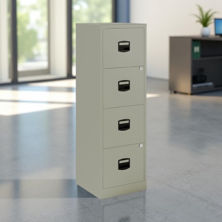 Archivador Metálico Gris 4 Cajones PFA de Bisley - Montiel