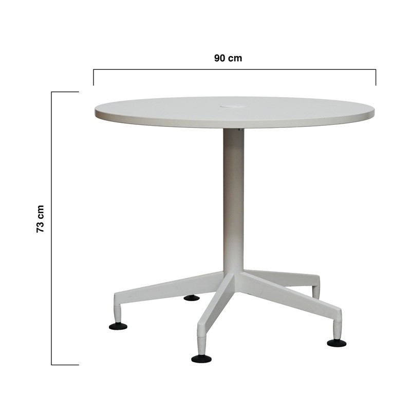 Mesa Madera Blanca Redonda de Steelcase - Montiel