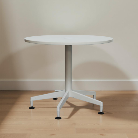 Mesa Madera Blanca Redonda de Steelcase - Montiel