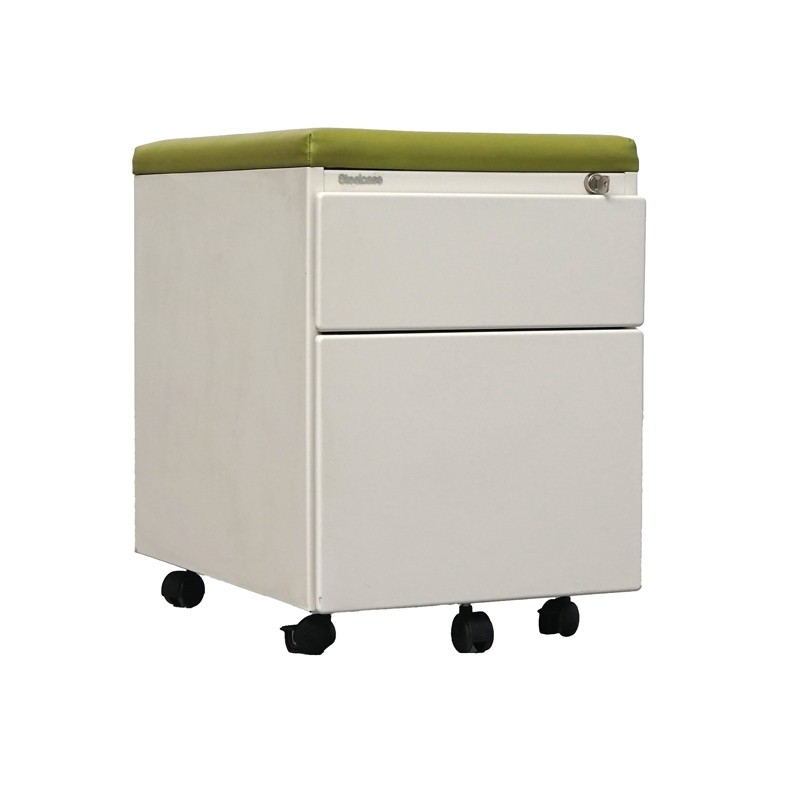 Cajonera Blanca Oficina Tapa Verde de Steelcase - Montiel