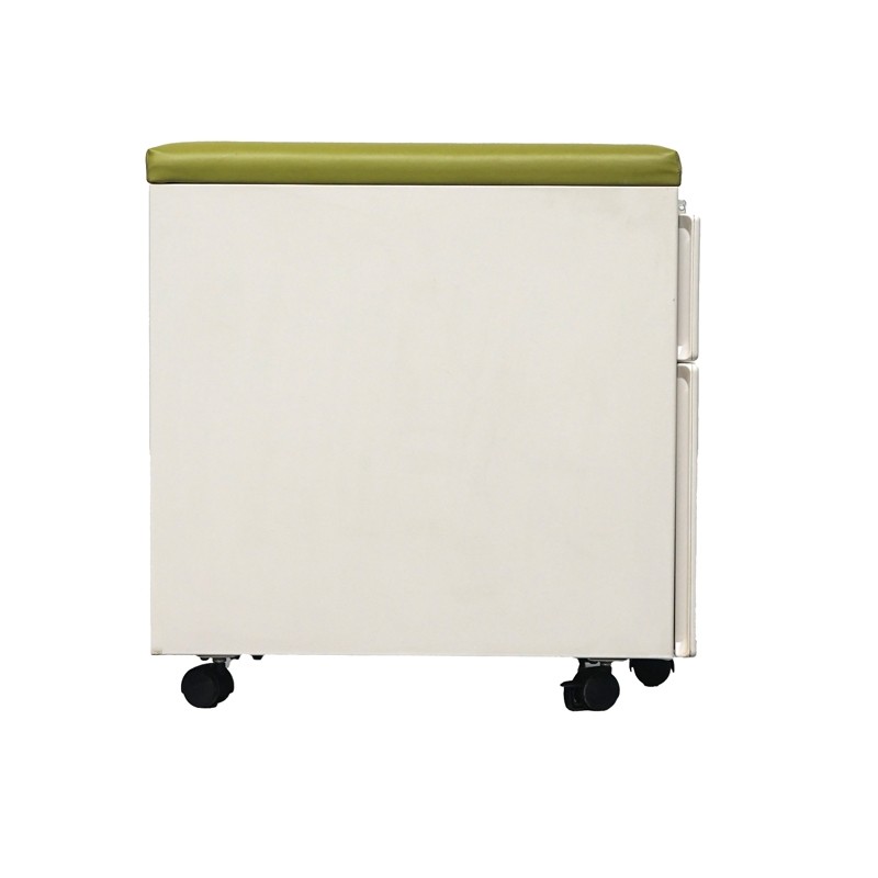 Cajonera Blanca Oficina Tapa Verde de Steelcase - Montiel