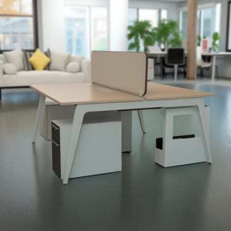 Mesa Bench 2 personas Estilo Nórdico Lares de Steelcase