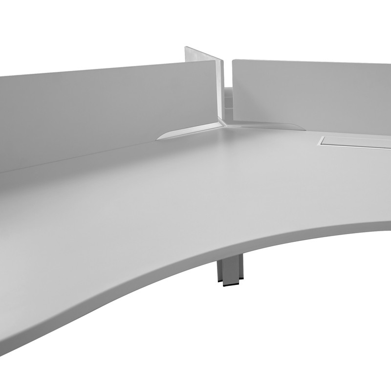 Isla Oficina Melamina Blanca 3 Puestos de Steelcase - Montiel