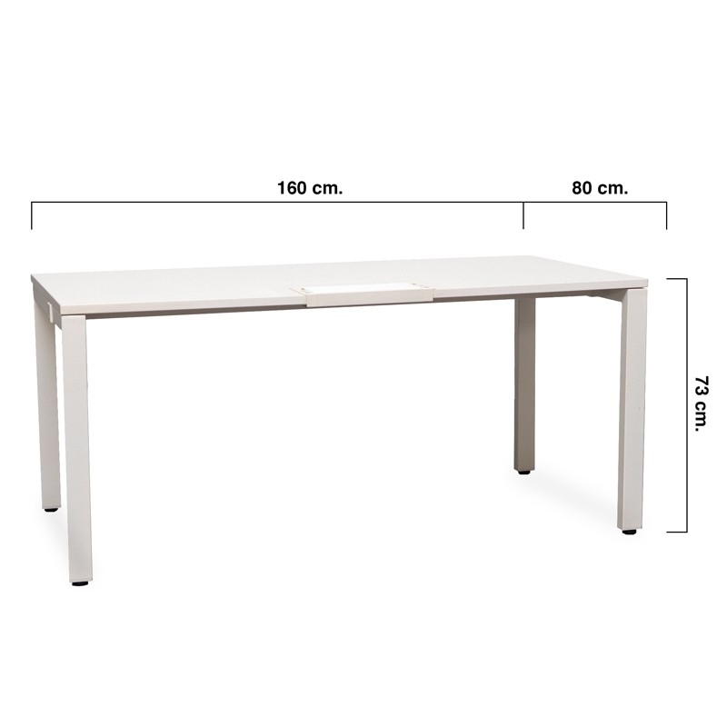 Mesa Despacho Blanca 160x80 cm WorkIt de Vitra - Montiel