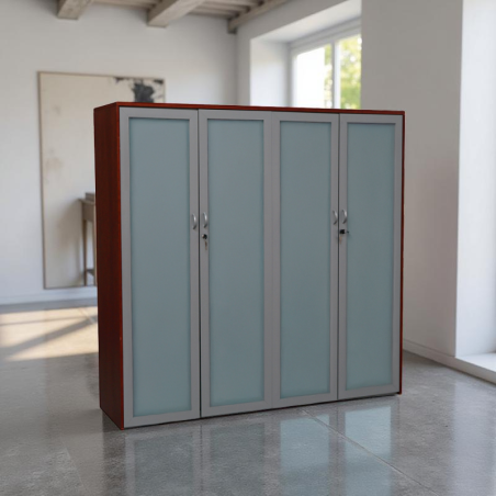 Mueble Aparador Amplio con Puertas Cristal MM1690 - Montiel