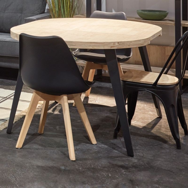 Mesa Comedor Extensible Redonda Roble Berg - Montiel