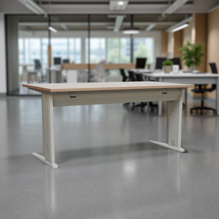 Mesa Oficina Madera Clara con Pasacables MM1692 - Montiel