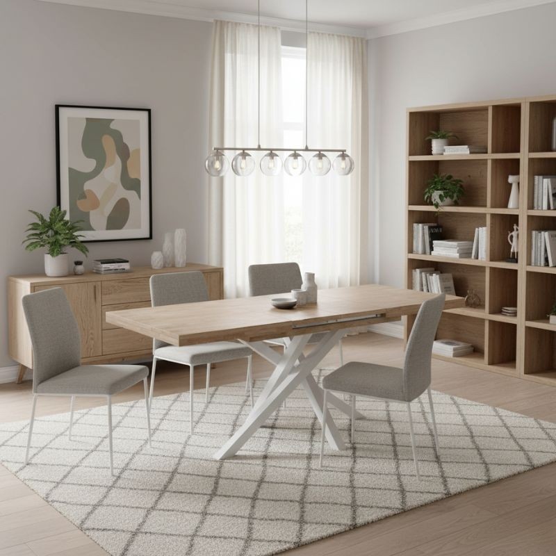 Mesa de Comedor Extensible Xena 140 cm, - Montiel