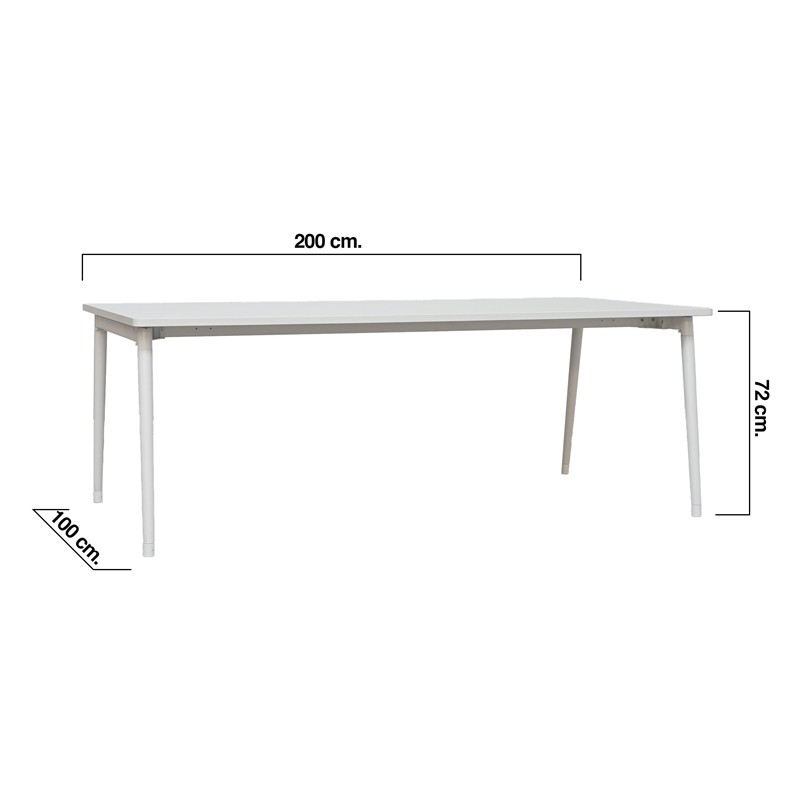 Mesa de Juntas 200x100 cm. Blanca MM1693 de Montiel