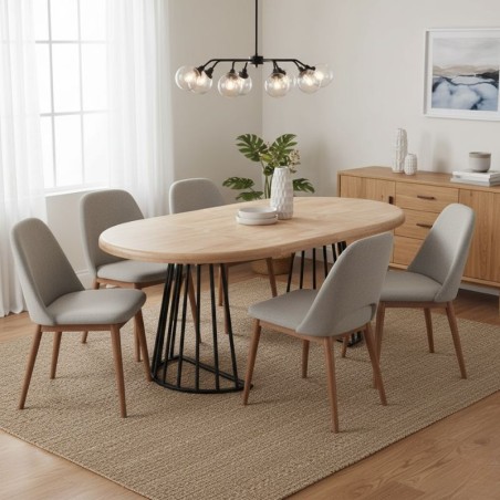 Mesa Redonda Comedor Brad 120-160-200 cm. - Montiel