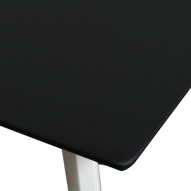 Mesa Recta con Patas Blancas y Tablero Negro de Arper - Montiel