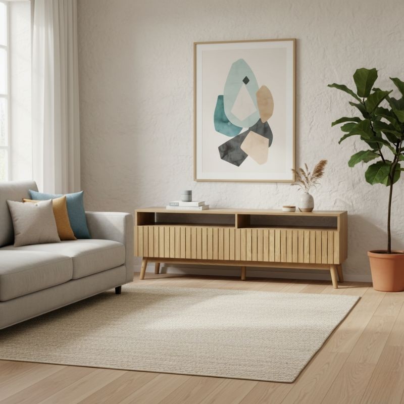 Mueble Madera Bajo TV Trend 150x40 cm. - Montiel