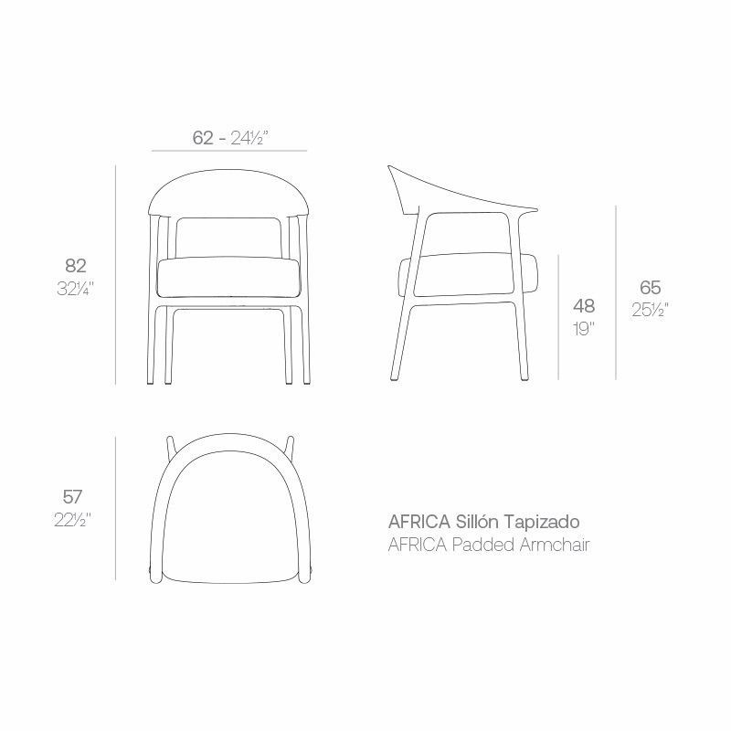 Butaca Tapizada África Collection de Vondom - Montiel
