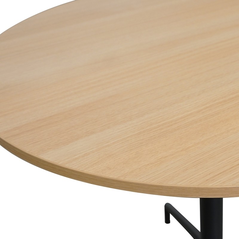 Mesa Madera Redonda con Base Negra MM1697 - Montiel