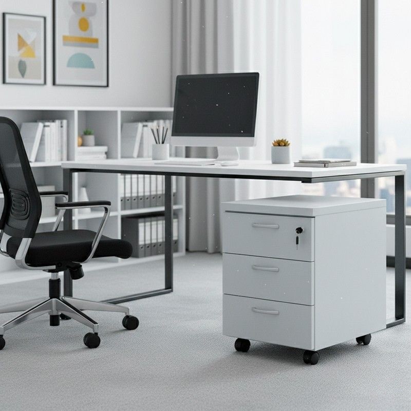 Cajonera Gris 3 Cajones de Melamina de SAG - Montiel