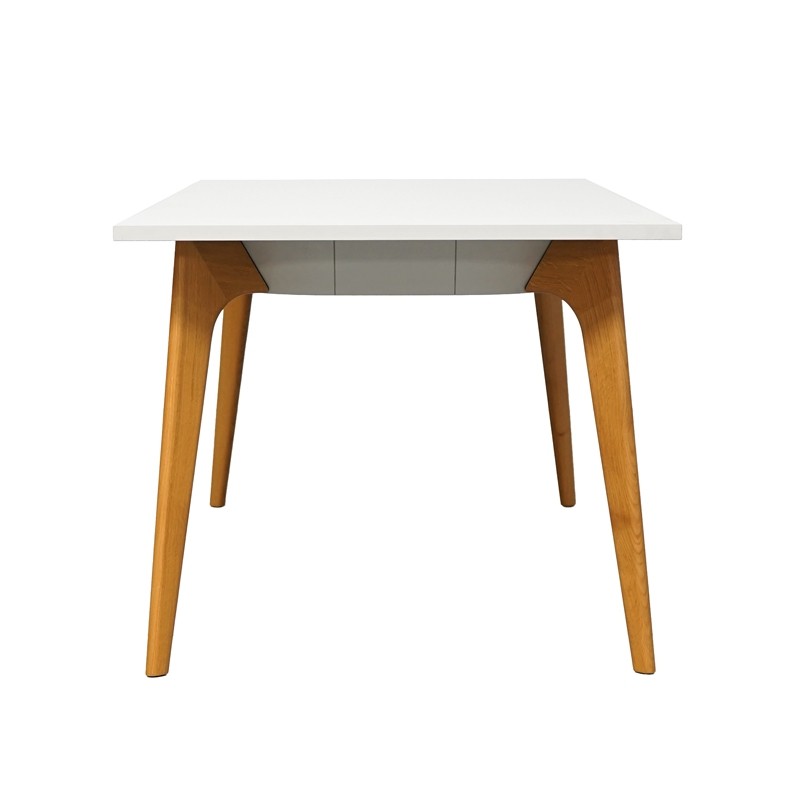 Mesa Blanca Rectangular Altura Media de Benne - Montiel