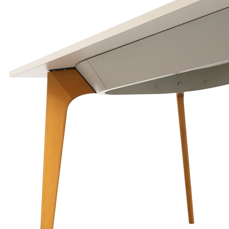 Mesa Blanca Rectangular Altura Media de Benne - Montiel