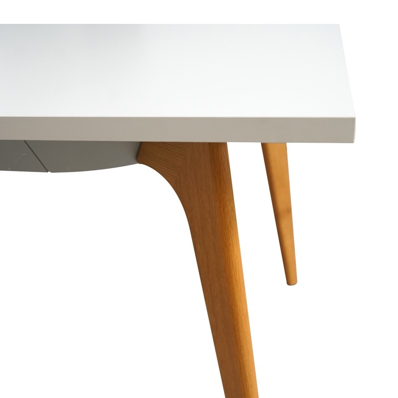 Mesa Blanca Rectangular Altura Media de Benne - Montiel