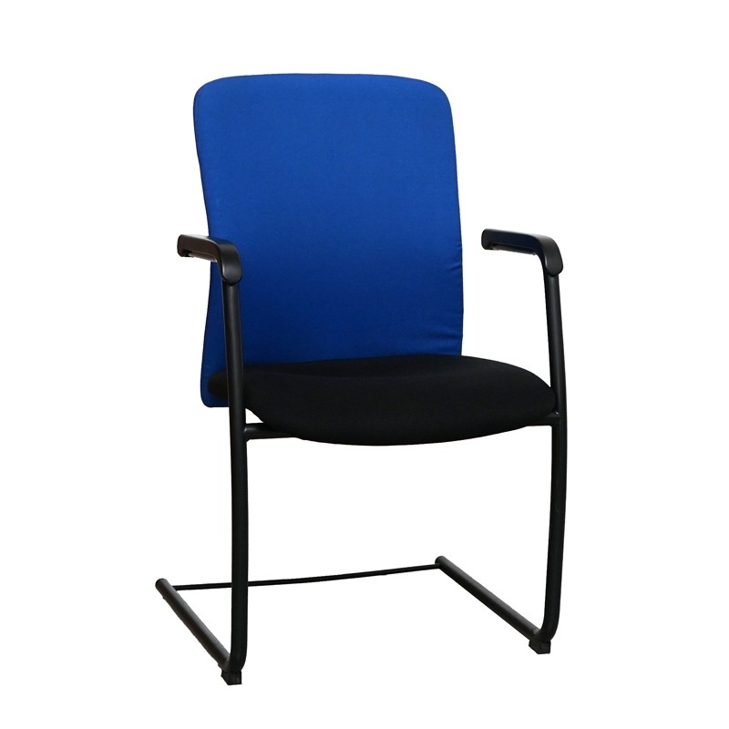 Silla Oficina Confidente Patín Negro MM1701 | Montiel