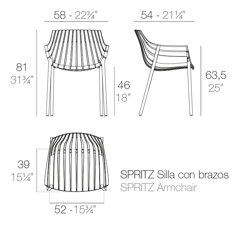 Sillón Spritz Lounge en Polipropileno de Vondom - Montiel