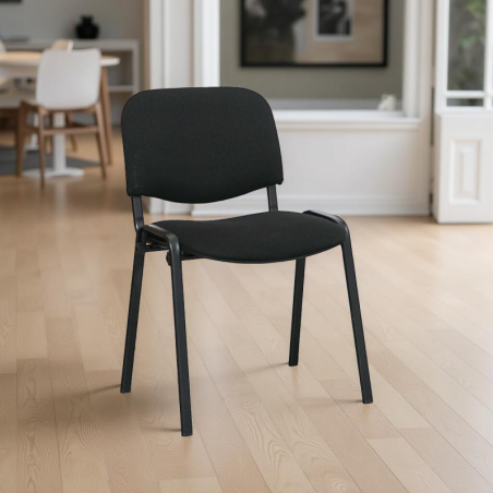 Silla Confidente 4 Patas Negras Leo MM1708 | Montiel