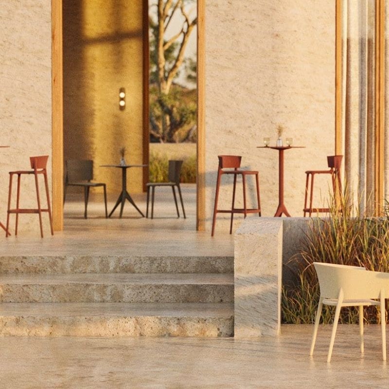 Taburete África Con Respaldo de Vondom - Montiel