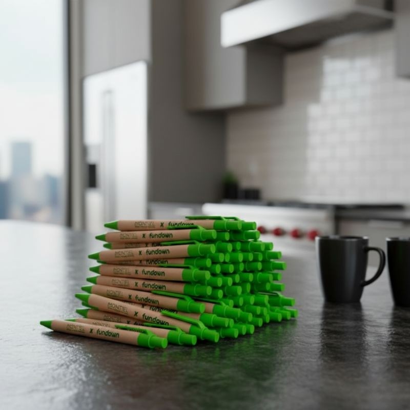 Pack de 40 Bolígrafos Montiel x Fundown. Donación Íntegra