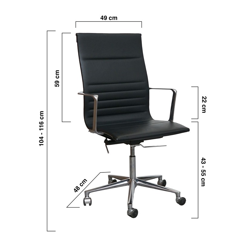 Sillón Dirección Elevable con Base Cromo de ICF | Montiel
